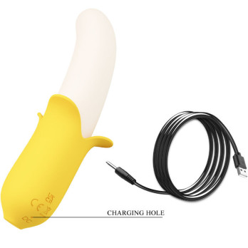 Pretty Love - Banana Geek Super Power 7 Vibration Settings UpDown Silicone Black