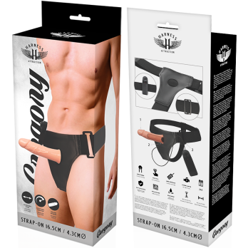 Harness Attraction™ - Gregory Hollow Rnes With Vibrator 16.5 X 4.3Cm