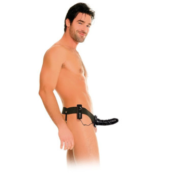 Fetish Fantasy Vibrating Hollow Strap-On For Her Or Him Black