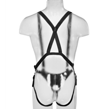 King Cock 28 Cm Hollow Strap-On Suspender System - Flesh