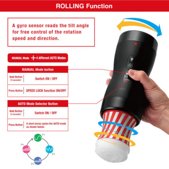 Tenga Vacuum Gyro Roller Suction  Rotation