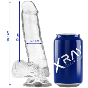 Xray Harness + Clear Cock With Balls 18.5Cm X 3.8Cm