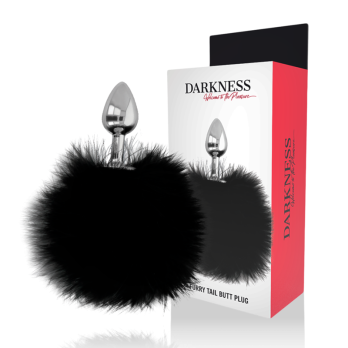 DarknessTrade - Extra Anal Buttplug With Tail Black 7 Cm