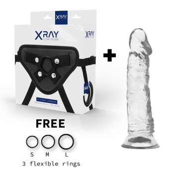 Xray Harness + Clear Cock 19Cm X 4Cm