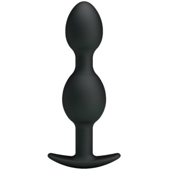 Pretty Love Bottom - Silicone Anal Balls  12.5 Cm - Black