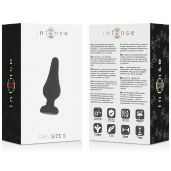 Intense Anal Plug Pipo S Silicone Black 9.8 Cm