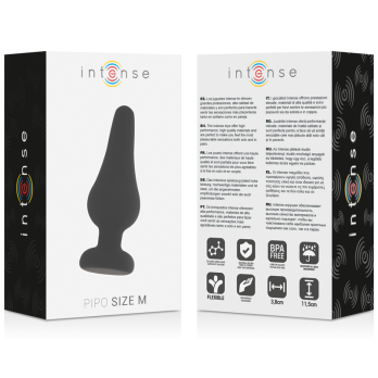 Intense Anal Plug Pipo M Silicone Black 11 Cm