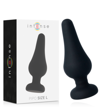 Intense Anal Plug Pipo L Silicone Black 13 Cm