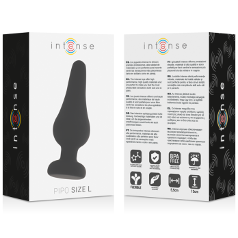 Intense Anal Plug Pipo L Silicone Black 13 Cm