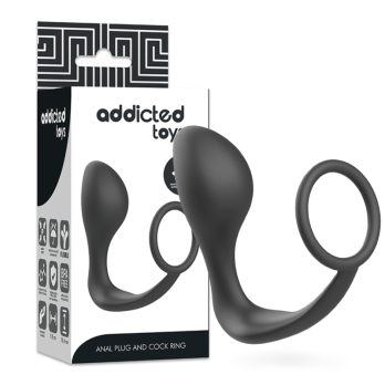 Addicted Toys Anal Plug With Black Silicone Ring