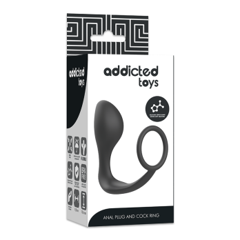 Addicted Toys Anal Plug With Black Silicone Ring