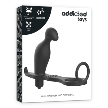 Addicted Toys Anal Plug With Black Silicone Ring 12 Cm