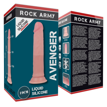 Rockarmy™ - Harness + Liquid Silicone Dildo Premium Avenger 19Cm