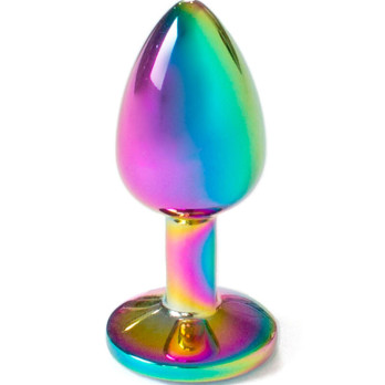 Secret Play - Metal Butt Plug Rainbow Small Size 7 Cm