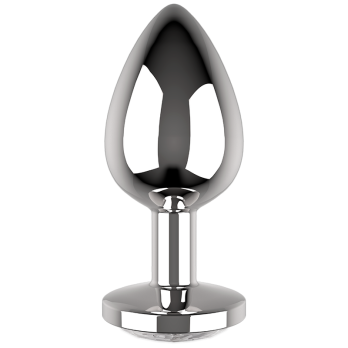 Coquette Chic Desire™ -  Anal Plug Metal Clear Color Size M 3.5 X 8Cm