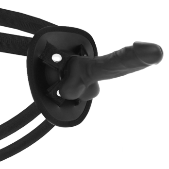 Cock Miller Harness + Silicone Density Cocksil Articulable Black 13 Cm