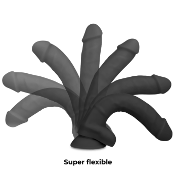 Cock Miller Harness + Silicone Density Cocksil Articulable Black 13 Cm