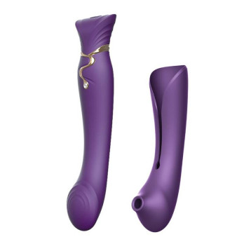 Zalo - Queen Set Pulse Wave Clit Stim Purple