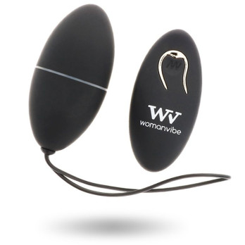 Womanvibe™ - Alsan Egg Remote Control Black Silicone Black