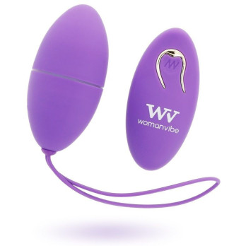 Womanvibe™ - Alsan Egg Remote Control Black Silicone Purple