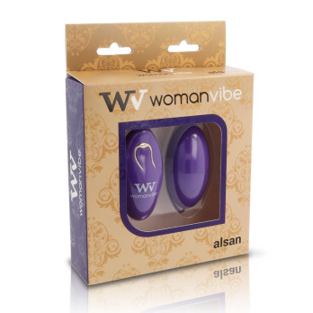 Womanvibe™ - Alsan Egg Remote Control Black Silicone Purple