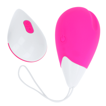 Oh Mama Textured Vibrating Egg 10 Modes - Pink And White