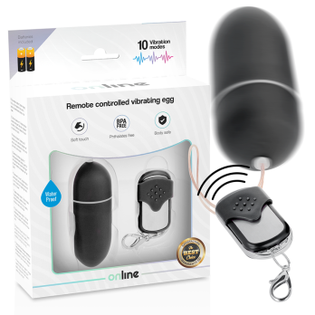 OnlineTrade- Remote Control Vibrating Egg L Black