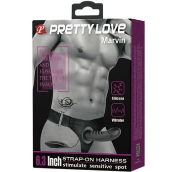 Pretty Love Marvin Vibrating Strap On And Hollow Dildo