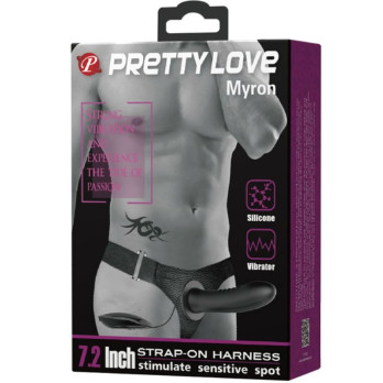 Pretty Love Myron Vibrating Strap On And Hollow Dildo