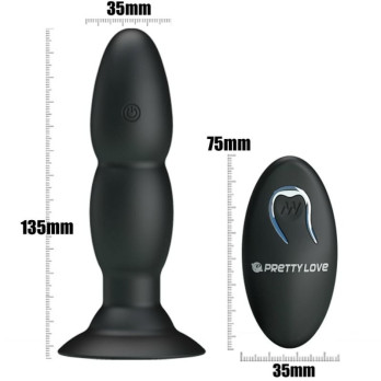 Pretty Love Plug With Vibrator And Rotation Functions By Remote Control