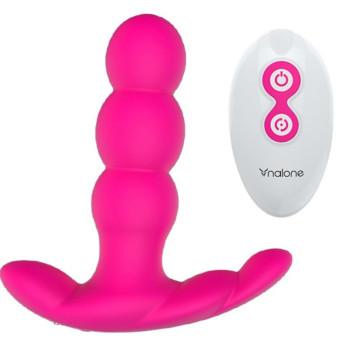 Nalone - Pearl Anal Vibrator With Remote Control Black