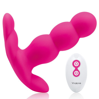 Nalone - Pearl Anal Vibrator With Remote Control Black