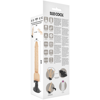 Basecock™ - Realistic Vibrator Remote Control Natural With Testicles 19.5Cm