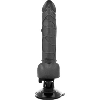 Basecock™ - Realistic Vibrator Remote Control Black With Testicles 19.5Cm