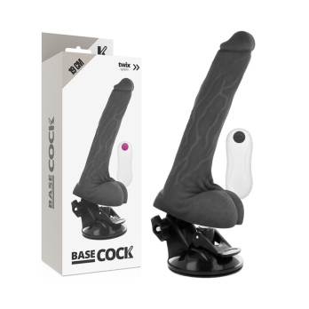 Basecock™ - Realistic Vibrator Remote Control Black 19 Cm