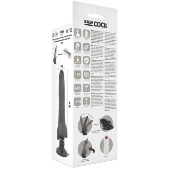 Basecock™ - Realistic Vibrator Remote Control Black 19 Cm