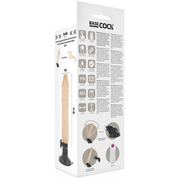 Basecock™ - Realistic Vibrator Remote Control Flesh 20 Cm