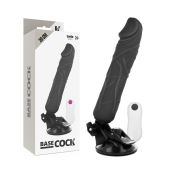 Basecock™ - Realistic Vibrator Remote Control Black 20 Cm