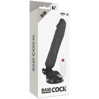 Basecock™ - Realistic Vibrator Remote Control Black 20 Cm