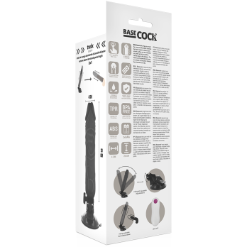 Basecock™ - Realistic Vibrator Remote Control Black 20 Cm