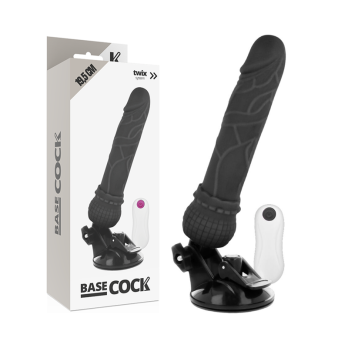 Basecock™ - Realistic Vibrator Remote Control Black 19.5 Cm