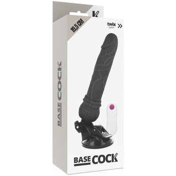 Basecock™ - Realistic Vibrator Remote Control Black 19.5 Cm