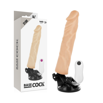 Basecock™ - Realistic Vibrator Remote Control Flesh 21 Cm