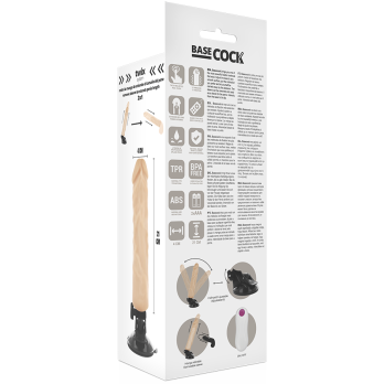 Basecock™ - Realistic Vibrator Remote Control Flesh 21 Cm