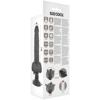 Basecock™ - Vibrador Articulable Control Remoto Negro 21 Cm