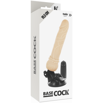 Basecock™ - Realistic Vibrator Remote Control Flesh 19.5 Cm