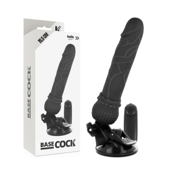 Basecock™ - Realistic Vibrator Remote Control Black 19.5 Cm