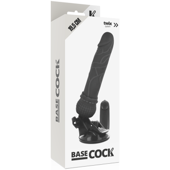 Basecock™ - Realistic Vibrator Remote Control Black 19.5 Cm