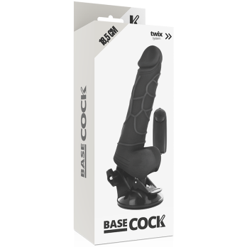 Basecock™ - Realistic Vibrator Remote Control Black 18.5 Cm