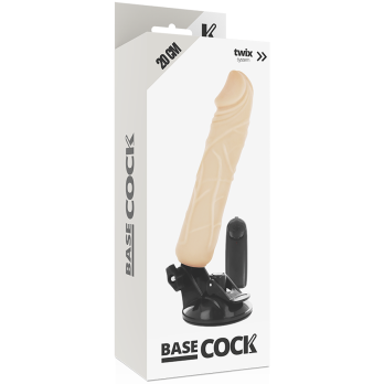 Basecock™ -  Realistic Vibrator Remote Control Flesh 20 Cm